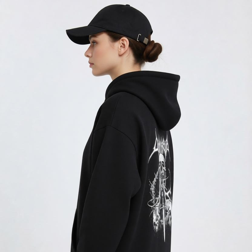 Dark Ritual Skull Graphic Hoodie, Dark Ritual Skull Dark Aesthetic Hoodie