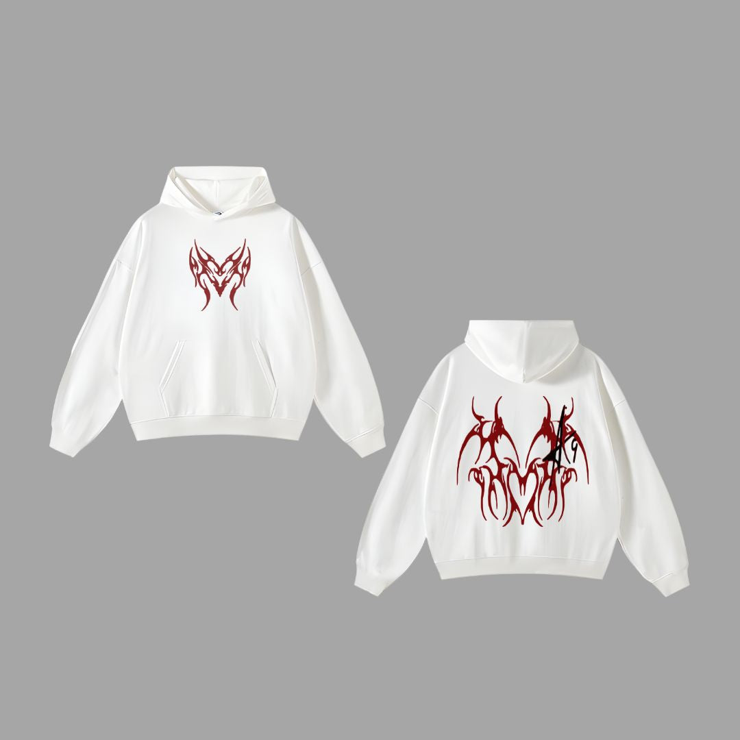 Red Tribal Graphic Hoodie
