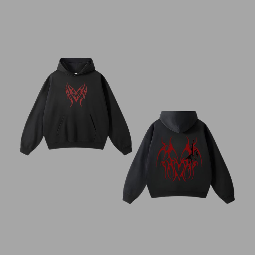 Red Tribal Graphic Hoodie